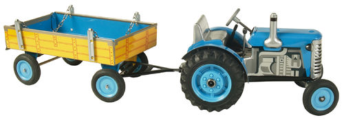 ZETOR Traktor mit Anhänger, blau