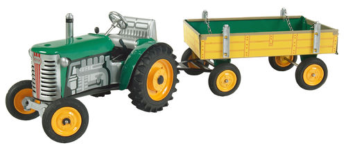 ZETOR Traktor mit Anhänger mit Metallfelgen, grün